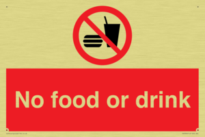 No food or drink